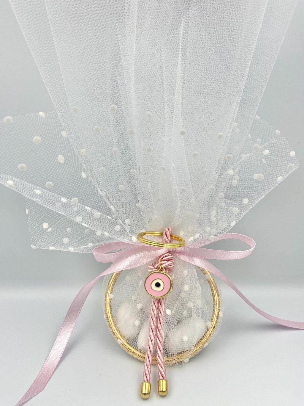 10 pcs, Greek baptism Mpomponiera, Evil eye keychain, Orthodox baptism girl favor, almond candy. Koufeta, Martyrika,jordan almond,mi bautizo