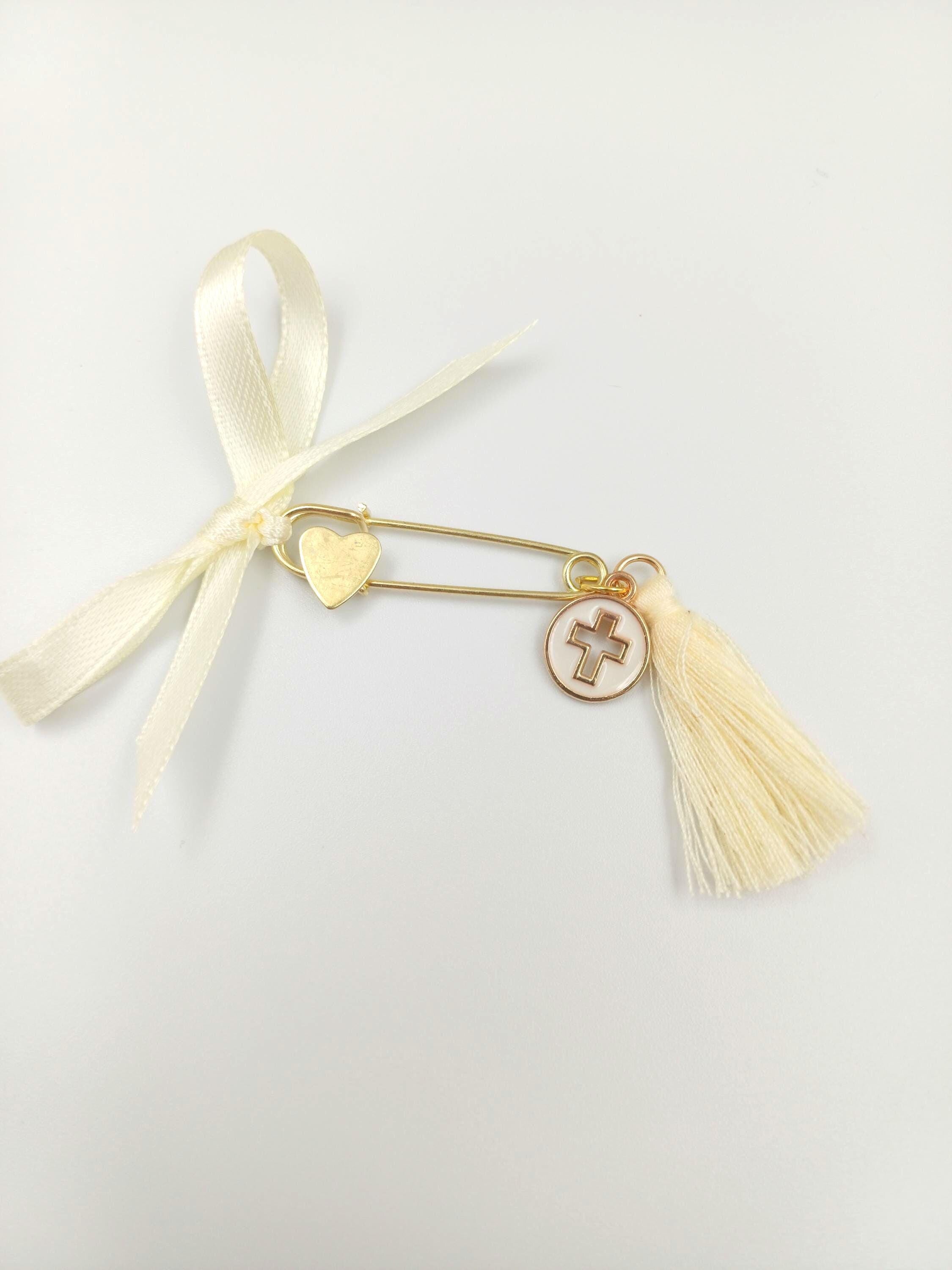 10 pcs, Martyrika safety pin,Baptism religious favors, Witness pins,Greek Orthodox baptism pins,Martirika,Boy or girl christening guest gift