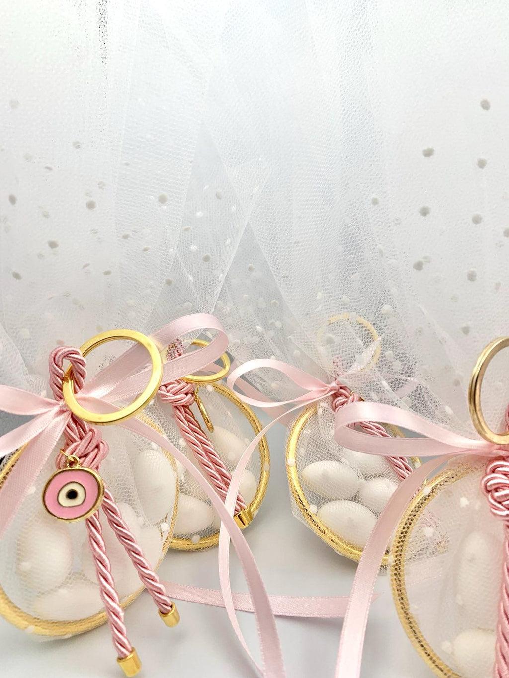 10 pcs, Greek baptism Mpomponiera, Evil eye keychain, Orthodox baptism girl favor, almond candy. Koufeta, Martyrika,jordan almond,mi bautizo