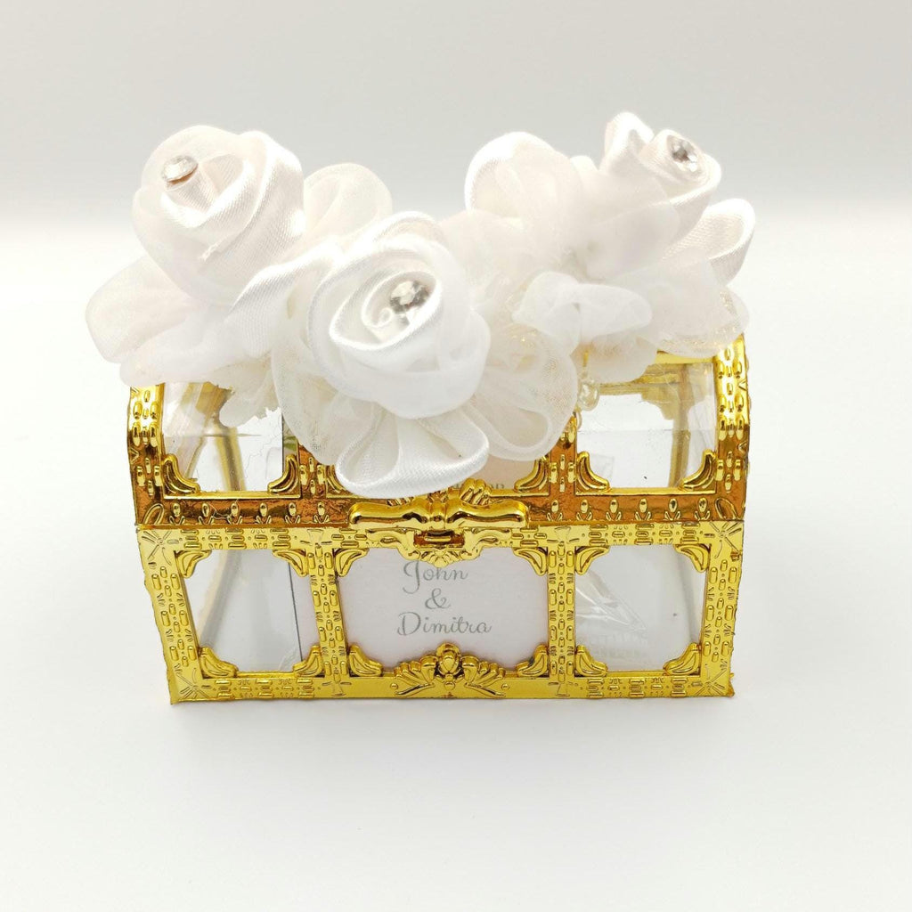 10 pcs-Wedding Favors for Guests ,wedding Favor Boxes,Gold Trinket box-Baby Shower Favors,Bridal Shower Favors,Greek bombonieres box.