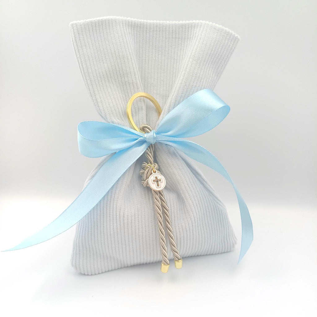 10 pcs, Greek baptism boubounieres, Christening Baptism Favors -Cross Martyrika Keychain Gifts for guests  -Baptism Favors bags-koufeta