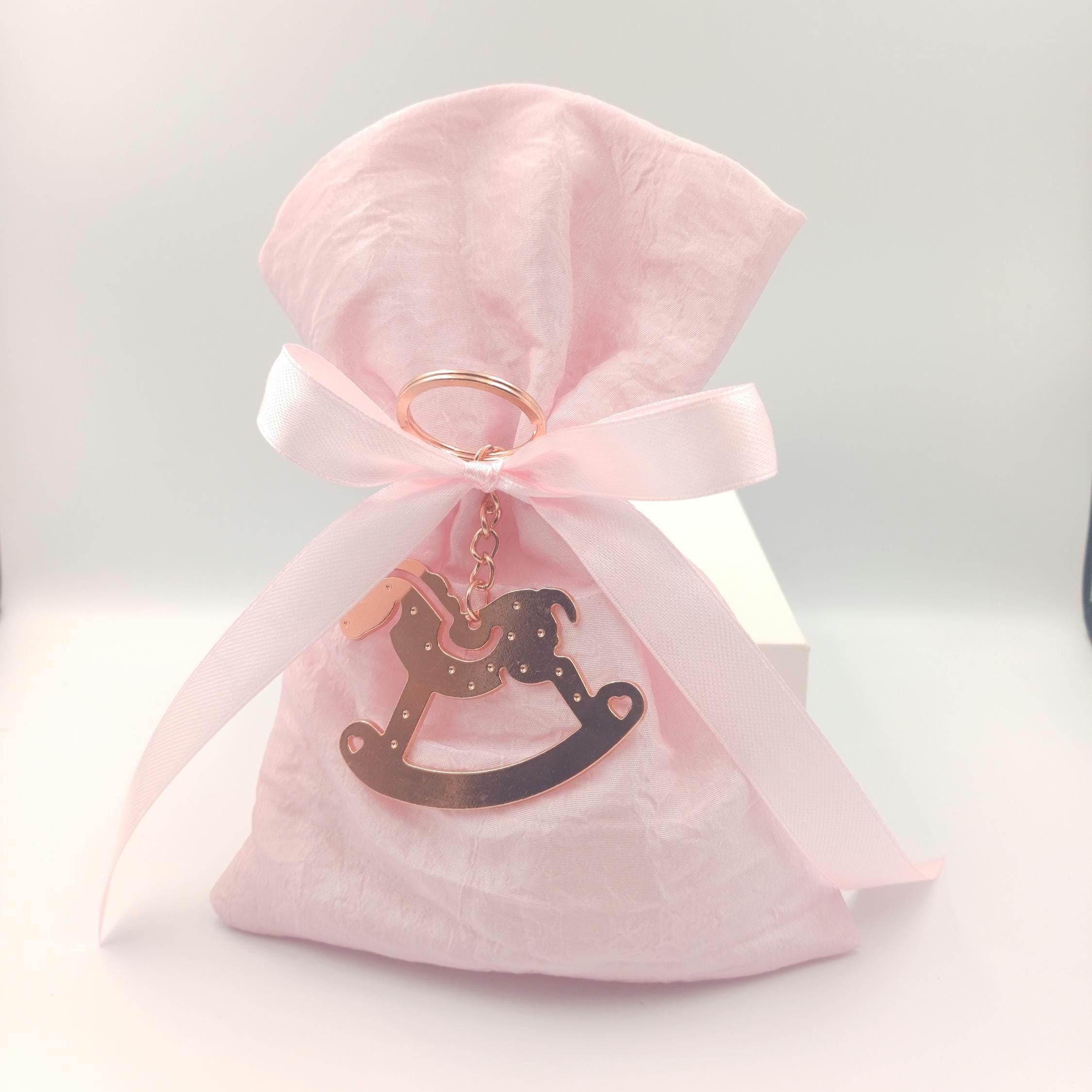 10 pcs,Pink Baptism favors Greek Orthodox baptism boubounieres ,baby shower gifts for guests, Almond candy koufeta bags, Animal party favor.