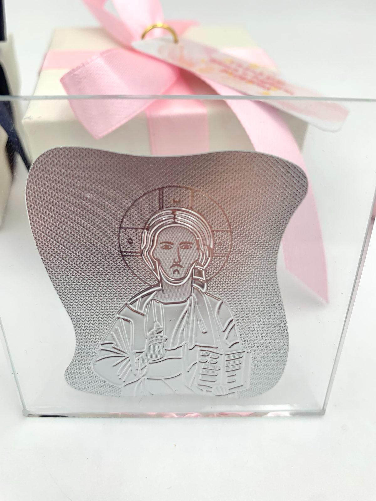 Greek icon favors Orthodox baptism  boboniera souvenir for guests koufeta box,Panagia and Christos icon favors Available as a pair. 10pcs