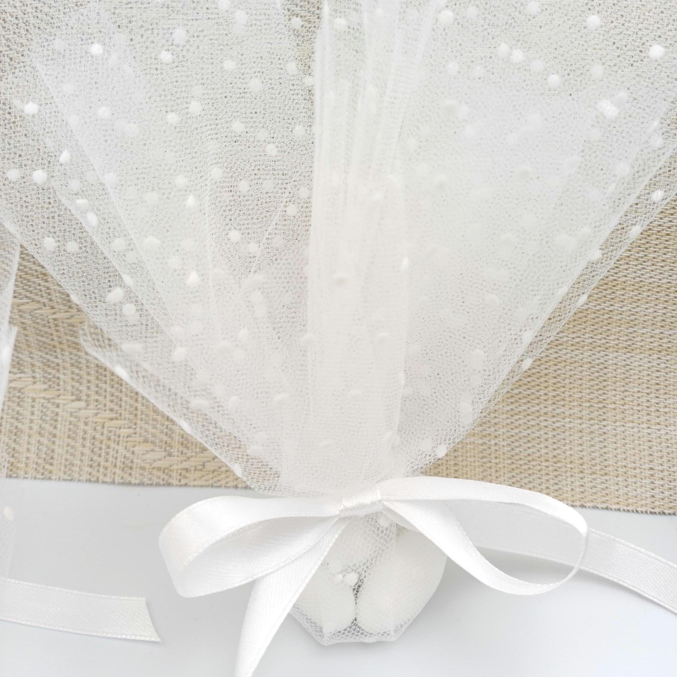 20 pcs Wedding party favors engagement  favors, tulle koufeta bags boubounieres, Christening Greek baptism koufeta jordan almond for guests.