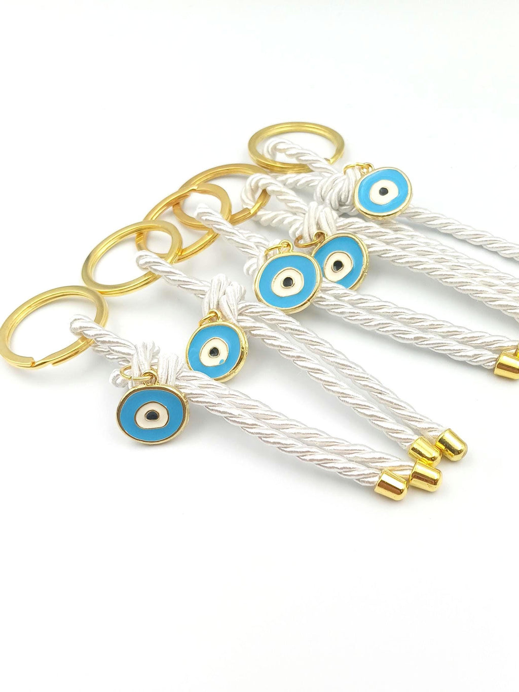 Key chains martyrika - evil eye Baptism Favors - Greek orthodox christening favors - baby shower party favors - first communion.