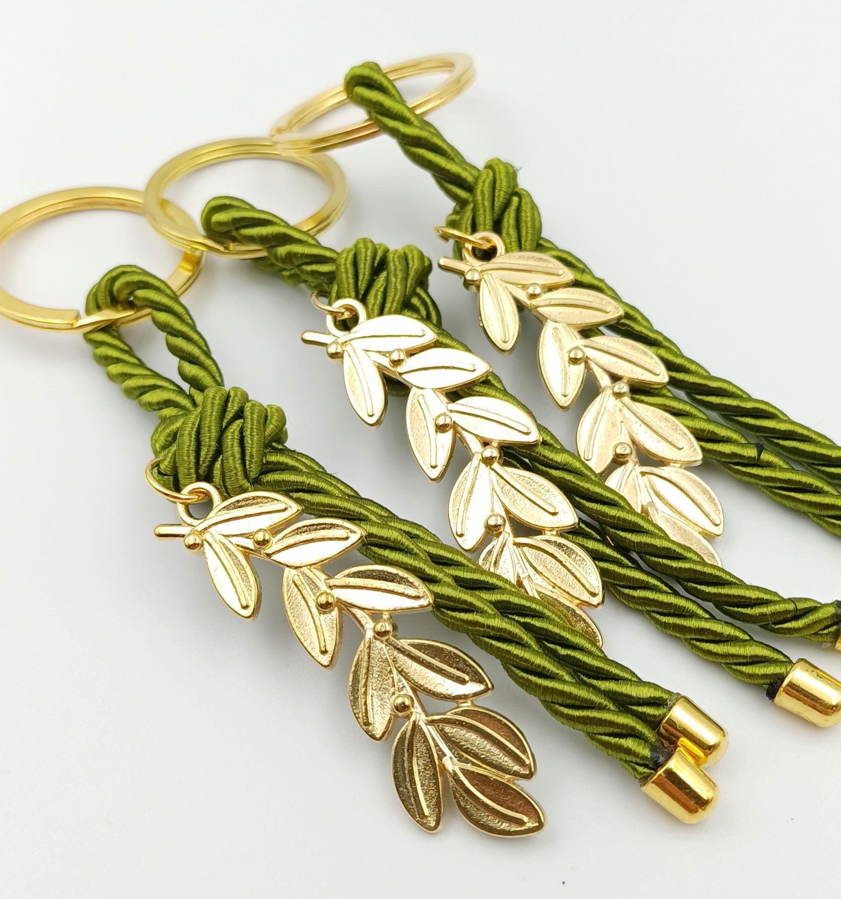 Olive Branch Keychain Favors: Greek Wedding Martyrika, Greek Orthodox Keychain,  Communion gift(10 pcs).