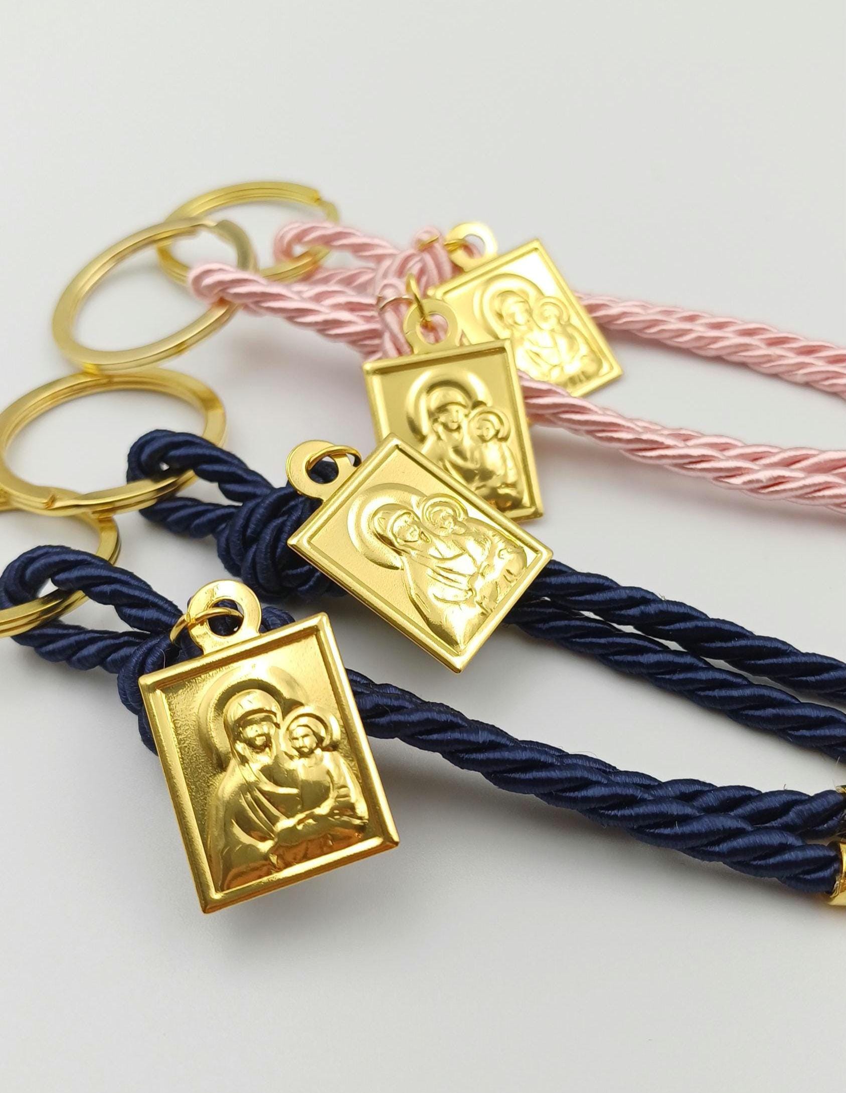 Icon Keychain - Greek Baptism Favors: Panagia Martyrika - Set of 10