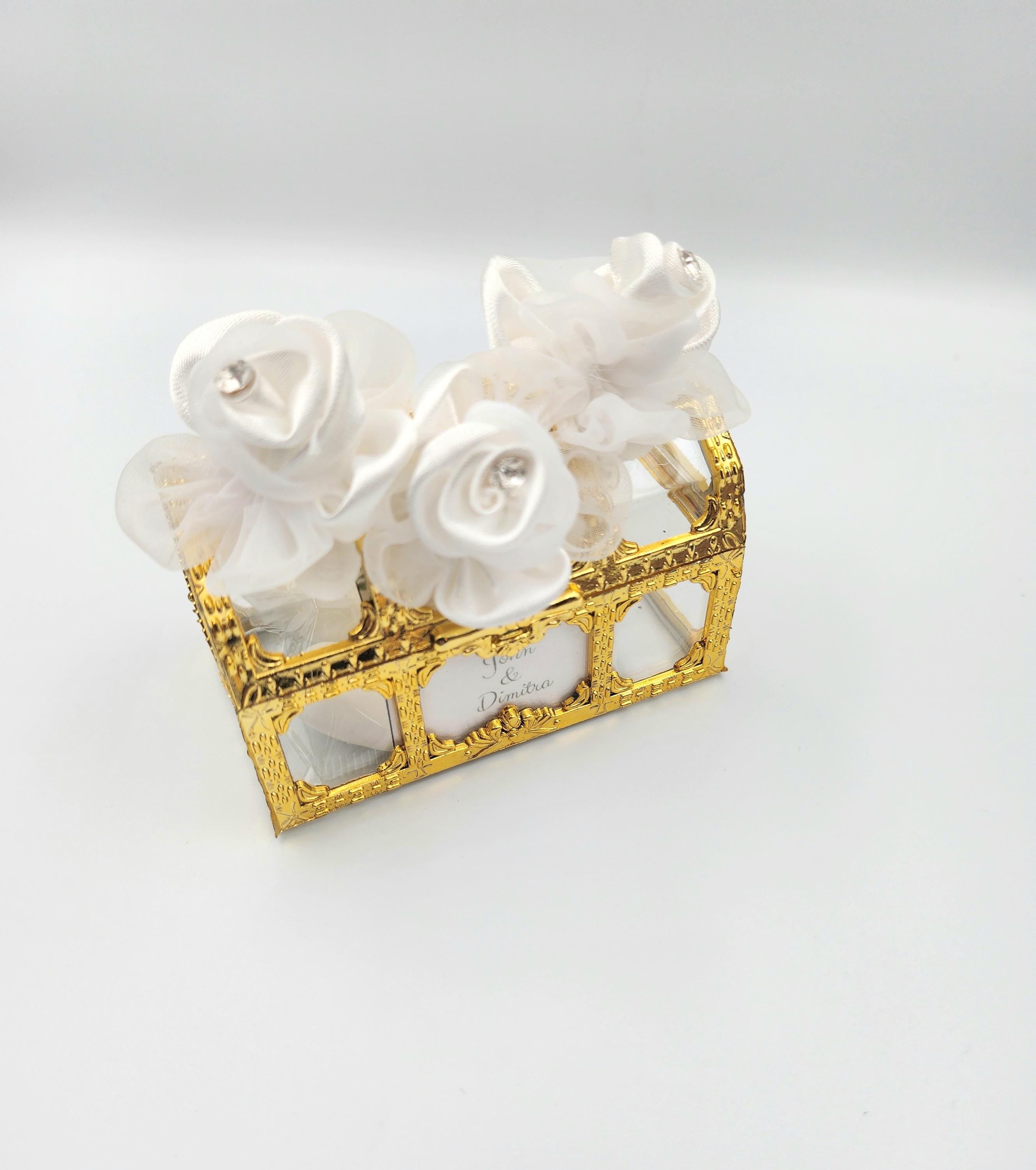 Greek Bombonieres Wedding Favors Jewelry Keepsake Box - Personalized Bridal Shower Engagement Party 10 pcs.