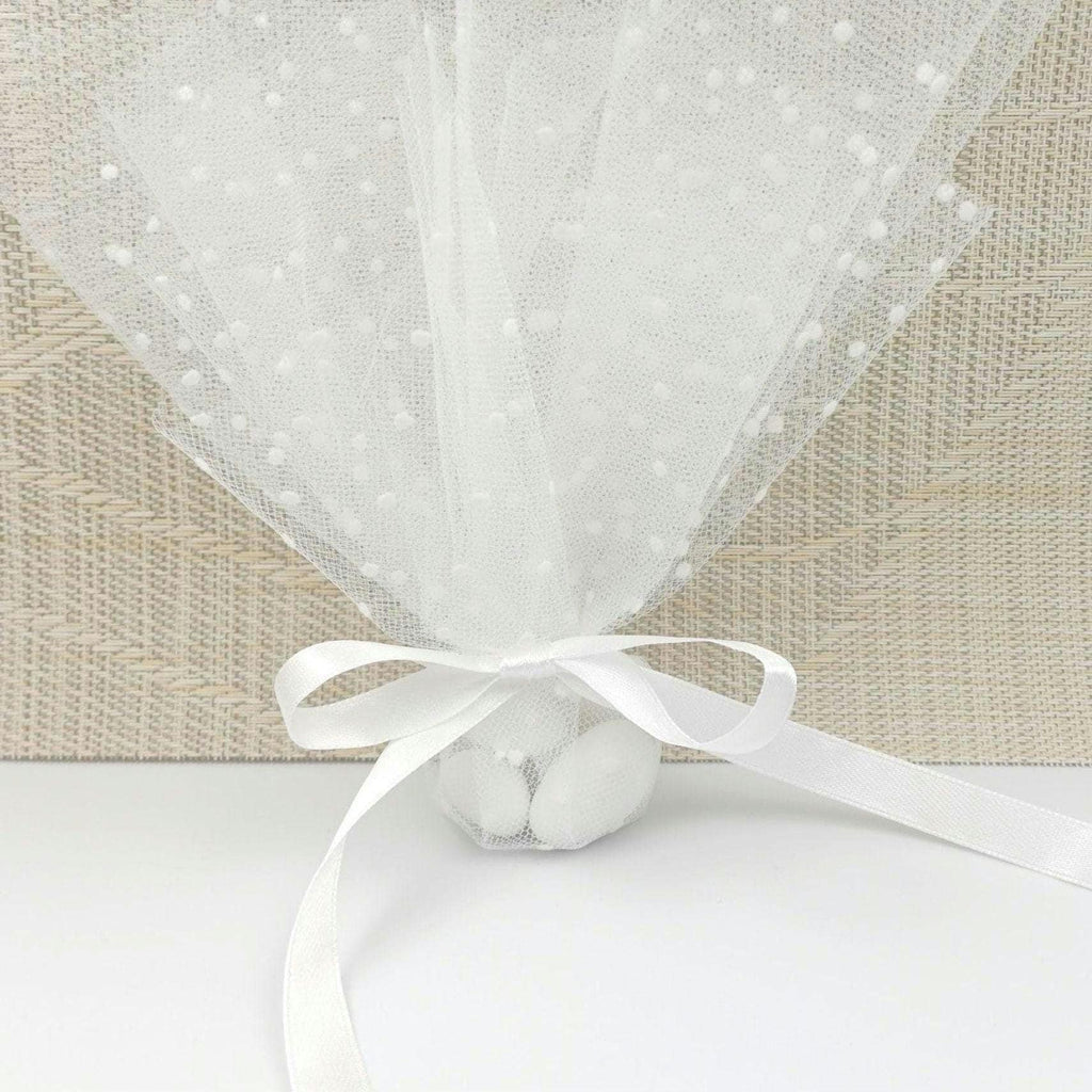 20 pcs, Tulle Wedding Favors, Greek Koufeta Bomboniere with Jordan Almonds .