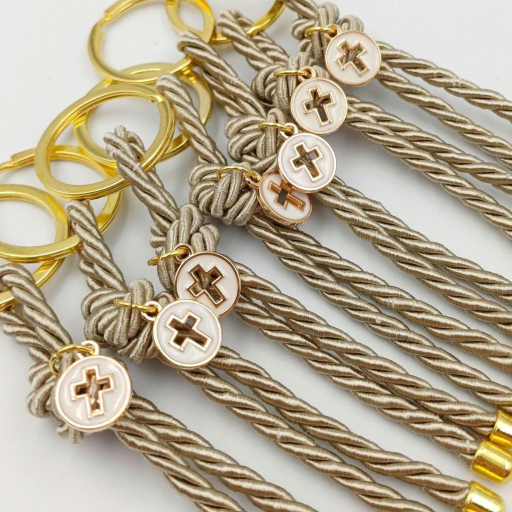 10 pcs,Personalized Cross keychain favors, Greek Baptism Martyrika,Witness favor,first communion.