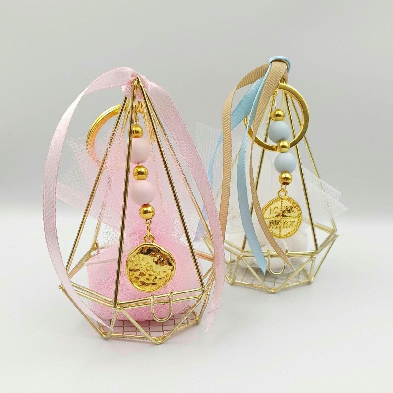 Christening Baptism Gift Favors, Greek Orthodox Boboniera Jordan Almonds Candy, baby shower Party 10pcs