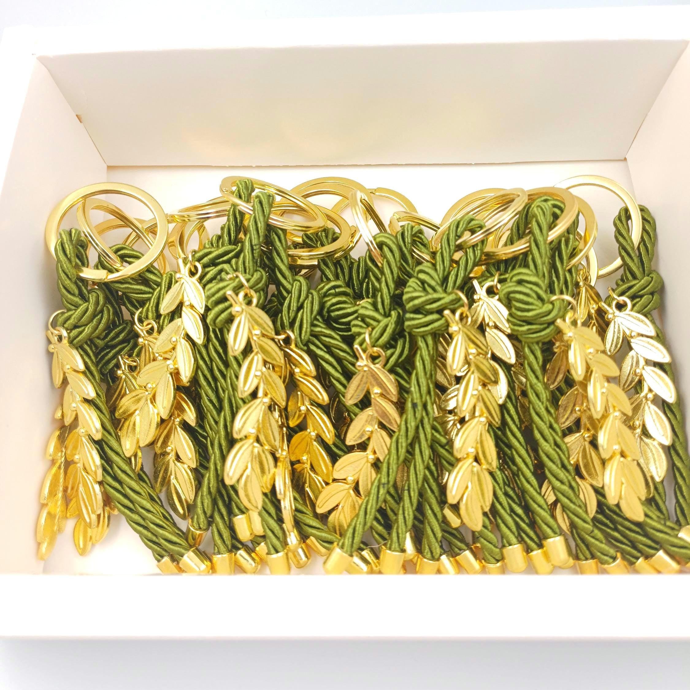 Olive Branch Keychain Favors: Greek Wedding Martyrika, Greek Orthodox Keychain,  Communion gift(10 pcs).