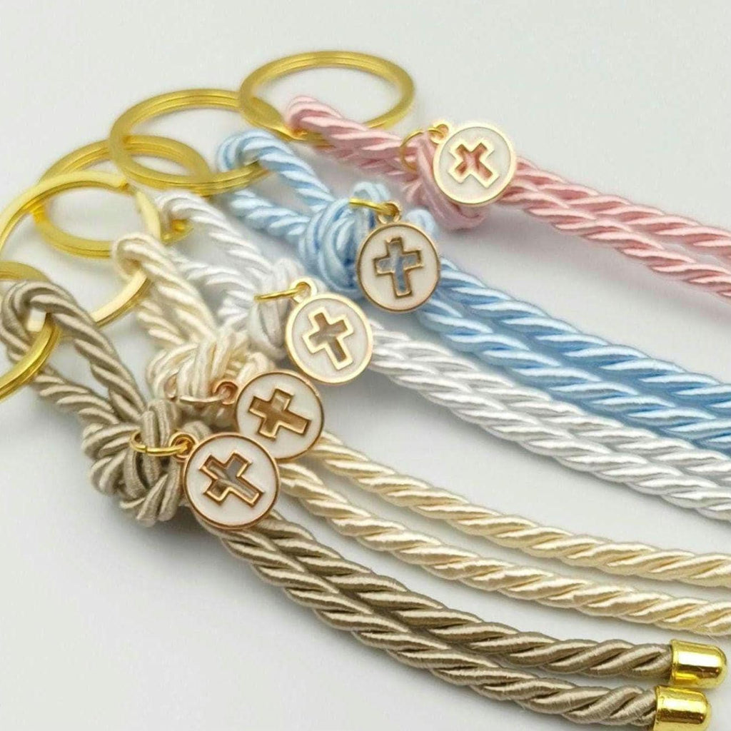 10 pcs,Personalized Cross keychain favors, Greek Baptism Martyrika,Witness favor,first communion.