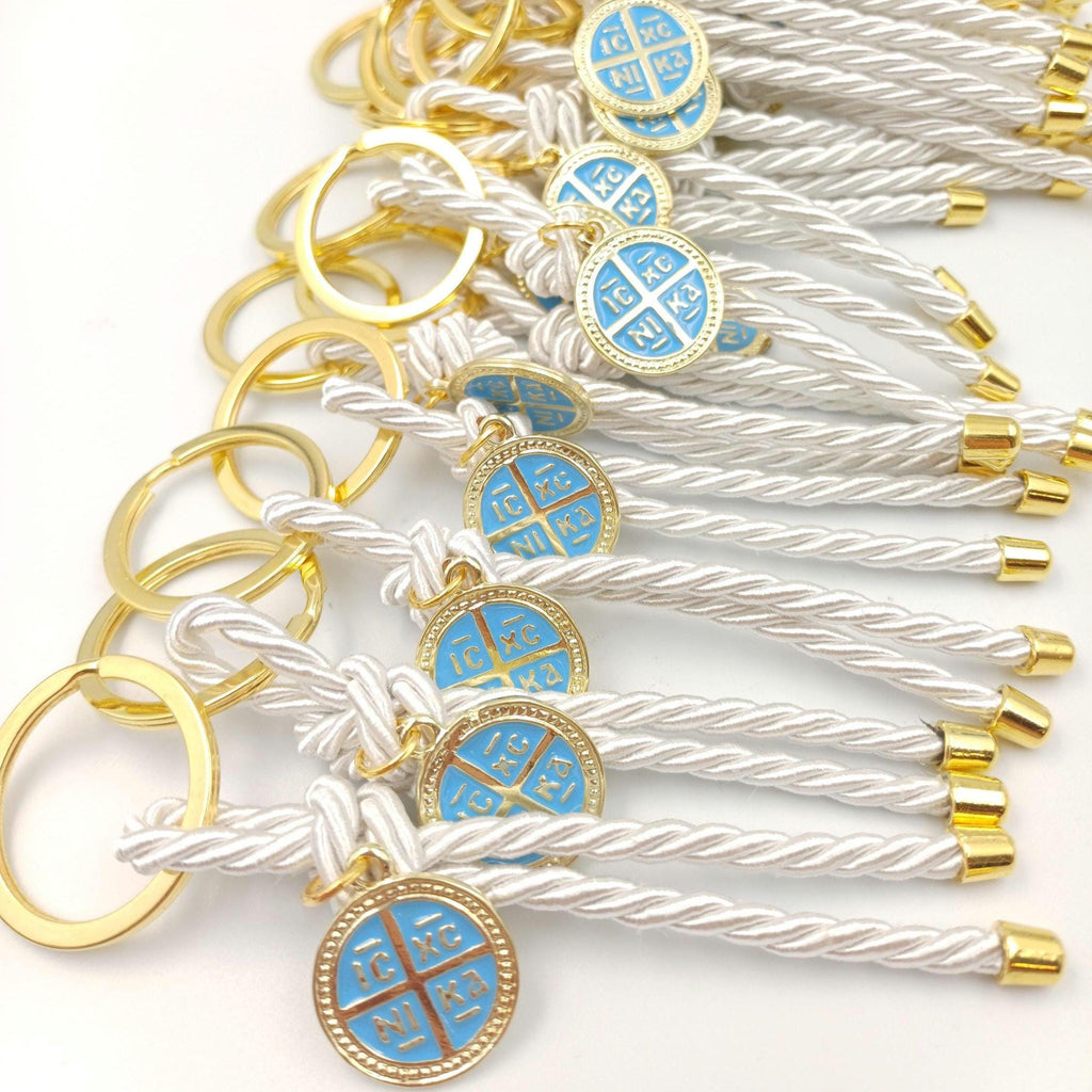 Martyrika Keychains, Greek Orthodox Baptism Martyrika, Cross Baptism Favors, Christening gifts, First communion giveaway, 10 pcs.