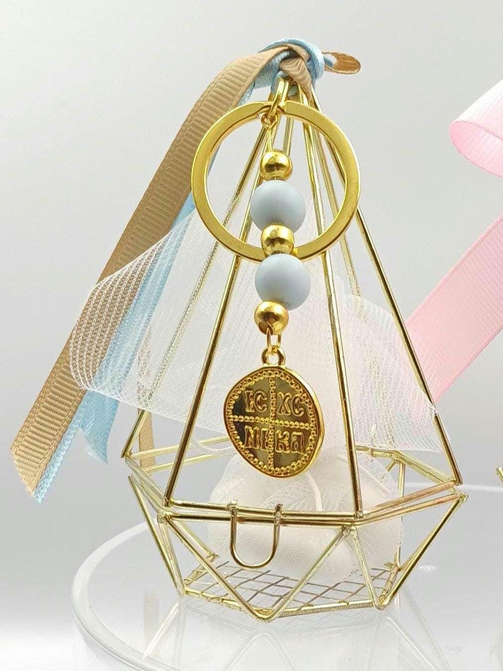 Christening Baptism Gift Favors, Greek Orthodox Boboniera Jordan Almonds Candy, baby shower Party 10pcs