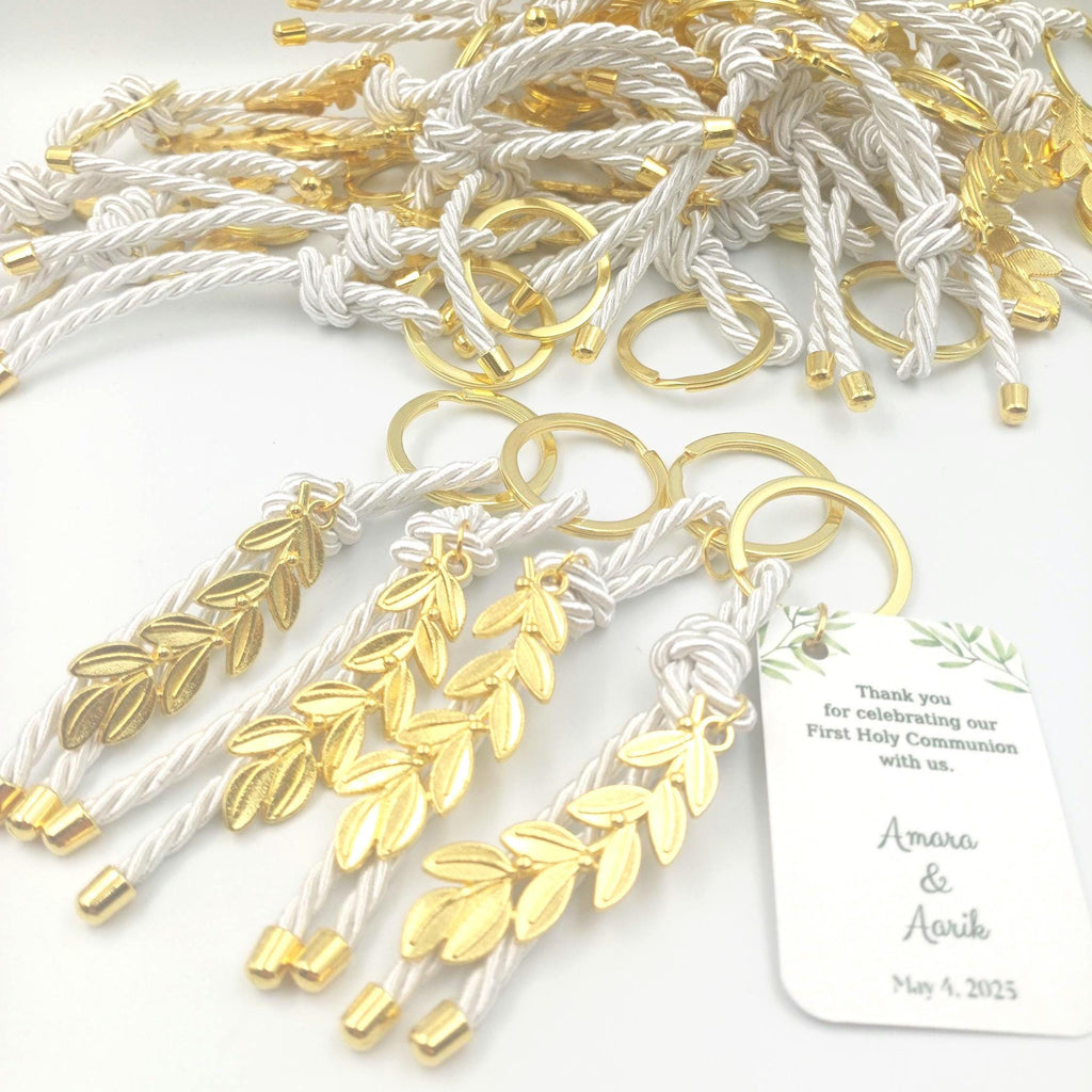Personalized Olive branch Key chain wedding favors, Bridal Shower party, Greek baptism witness gifts, baptism favor, Gift for guests, q0 pcs