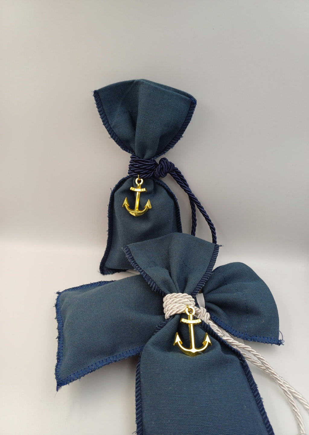 Nautical Baptism Favors with Koufeta Blue Bomboniere  | Set of 10