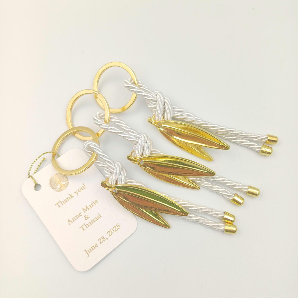Greek olive Favor, Olive Branch Keychain, Greek Wedding Martirika (10 Pcs)