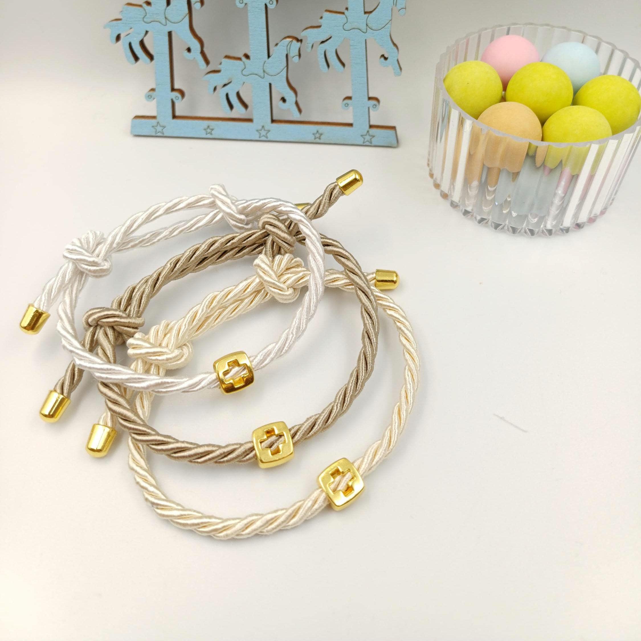Orthodox Cross Martyrika Bracelet Greek Baptism Favor First communion keepsake, 10 pcs.
