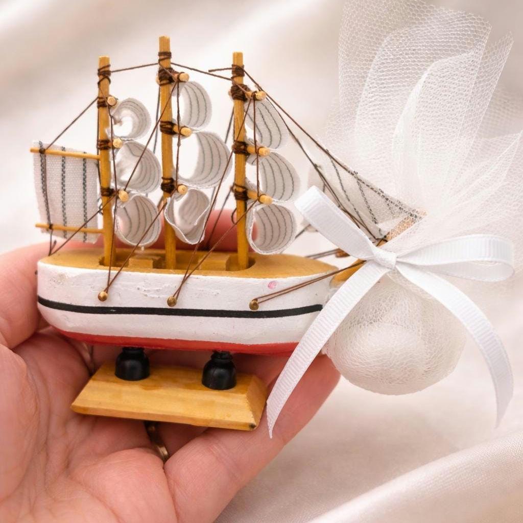 Nautical Baptism Favors Sailboat Christening Decor, Baby Boy Baptism Keepsakes
