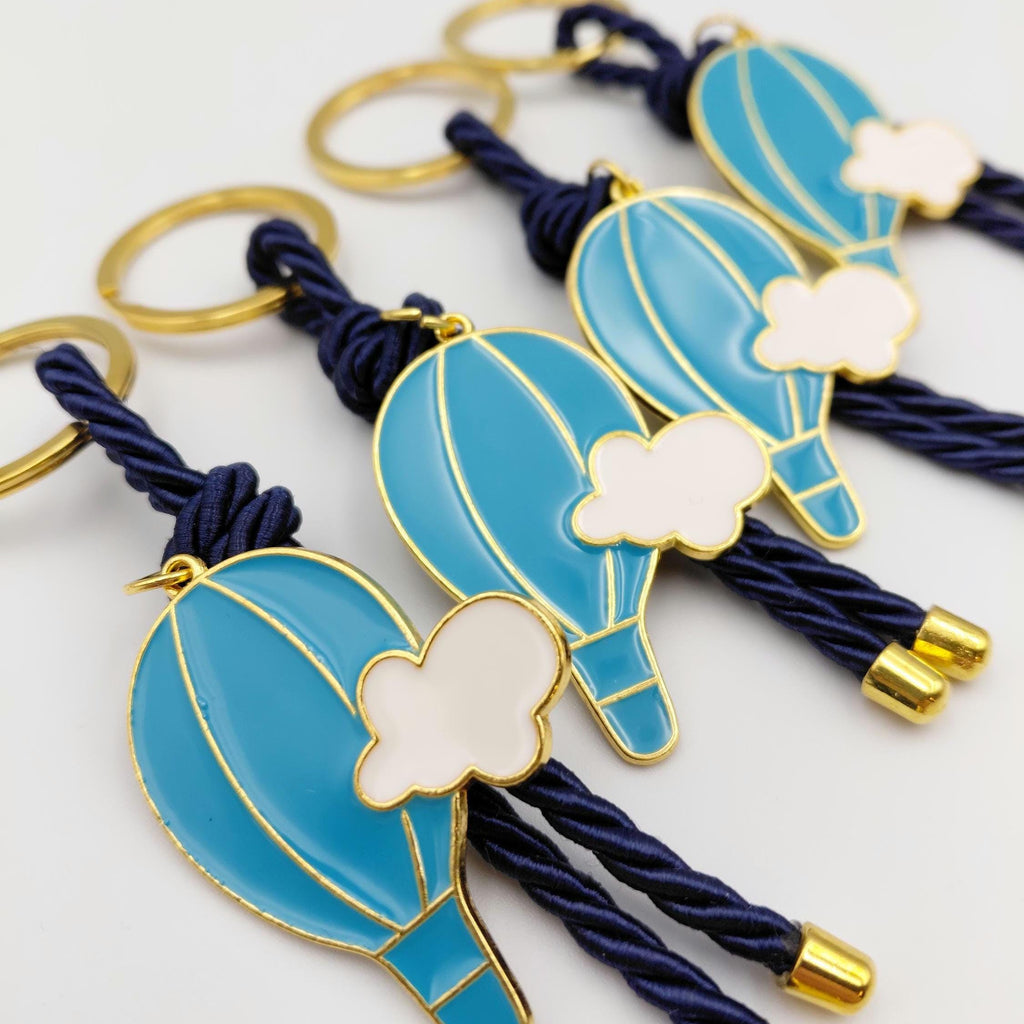 Greek Baptism martyrika favors, Hot Air Balloon Keychain, Baby Shower Party, First communion Keepsake, martirika keychain, 10 pcs.