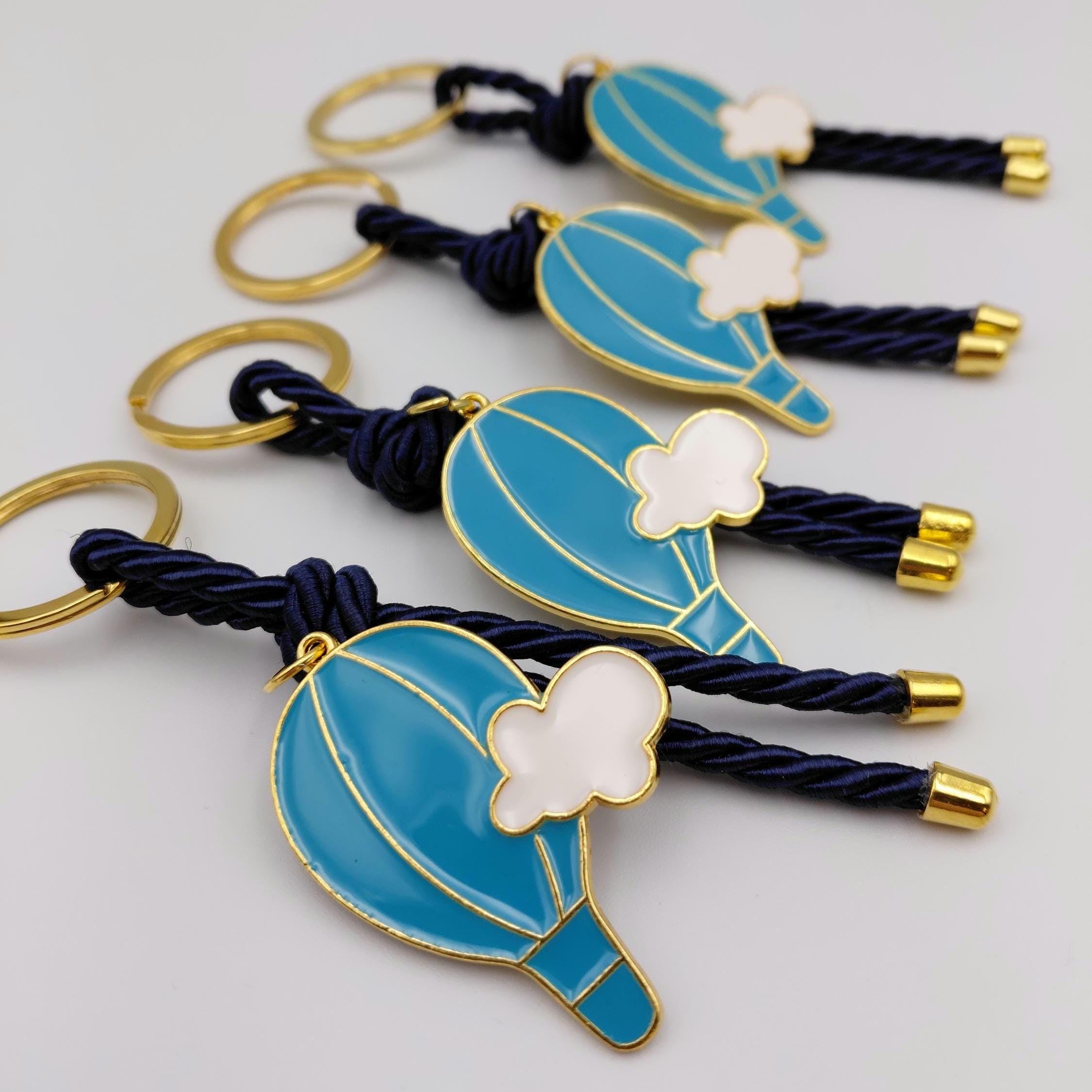 Greek Baptism martyrika favors, Hot Air Balloon Keychain, Baby Shower Party, First communion Keepsake, martirika keychain, 10 pcs.