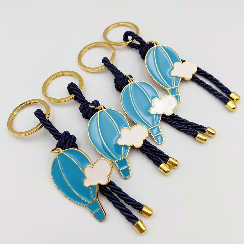 Greek Baptism martyrika favors, Hot Air Balloon Keychain, Baby Shower Party, First communion Keepsake, martirika keychain, 10 pcs.