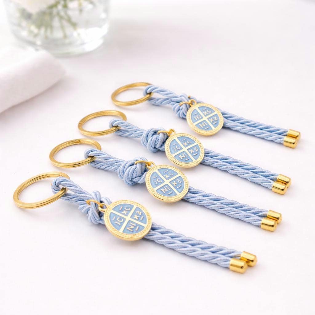 Cross Key chain martyrika greek baptism favors, first communion favors, bautizo recuerdos 10 pcs