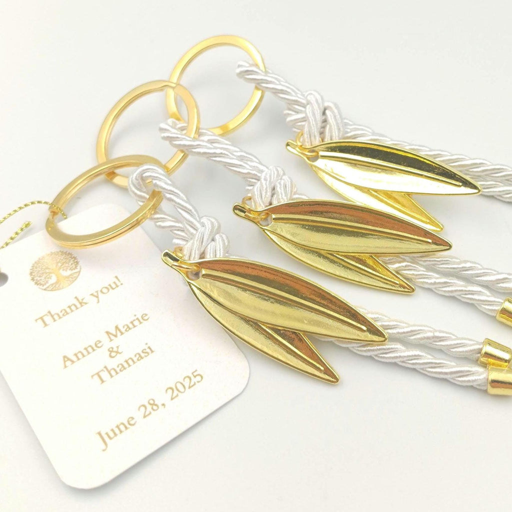 Greek olive Favor, Olive Branch Keychain, Greek Wedding Martirika (10 Pcs)