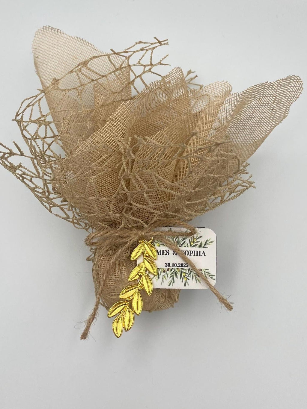 Olive Wedding Favor | Greek Orthodox Bomboniere | Engagement gifts with 5 sugar almonds 10 pcs