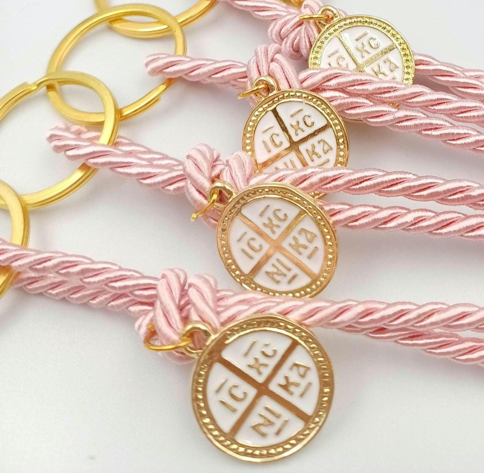 Martyrika key chains Baptism Favors, Christening Favors, Byzantine Cross favors, First Communion Favors, Greek orthodox  ICXCNIKA,10 pcs.