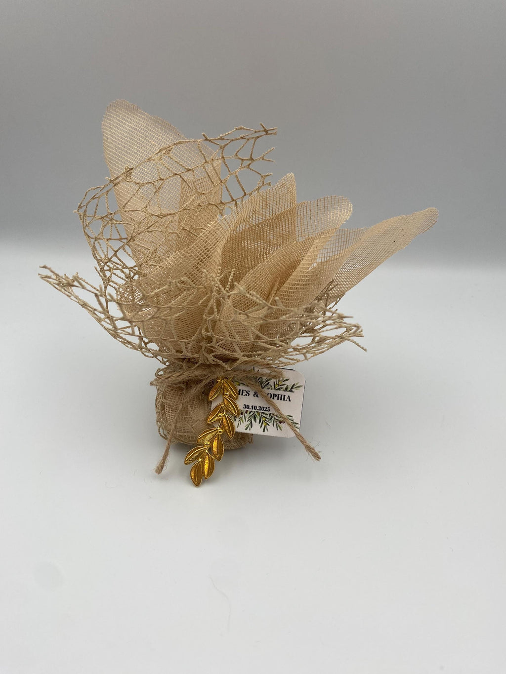 Olive Wedding Favor | Greek Orthodox Bomboniere | Engagement gifts with 5 sugar almonds 10 pcs