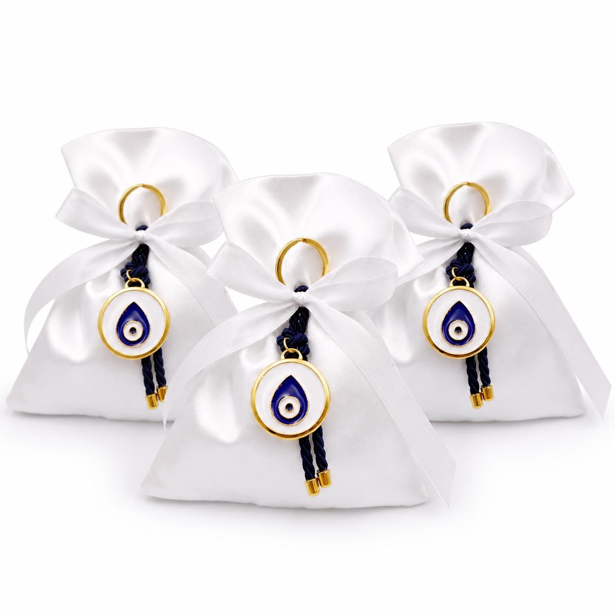 Greek Baptism Favor Evil Eye,  Bomboniera for Christening, Mati Charm martyrika, Koufeta Pouch, Orthodox Baptism Favor, 10 pcs