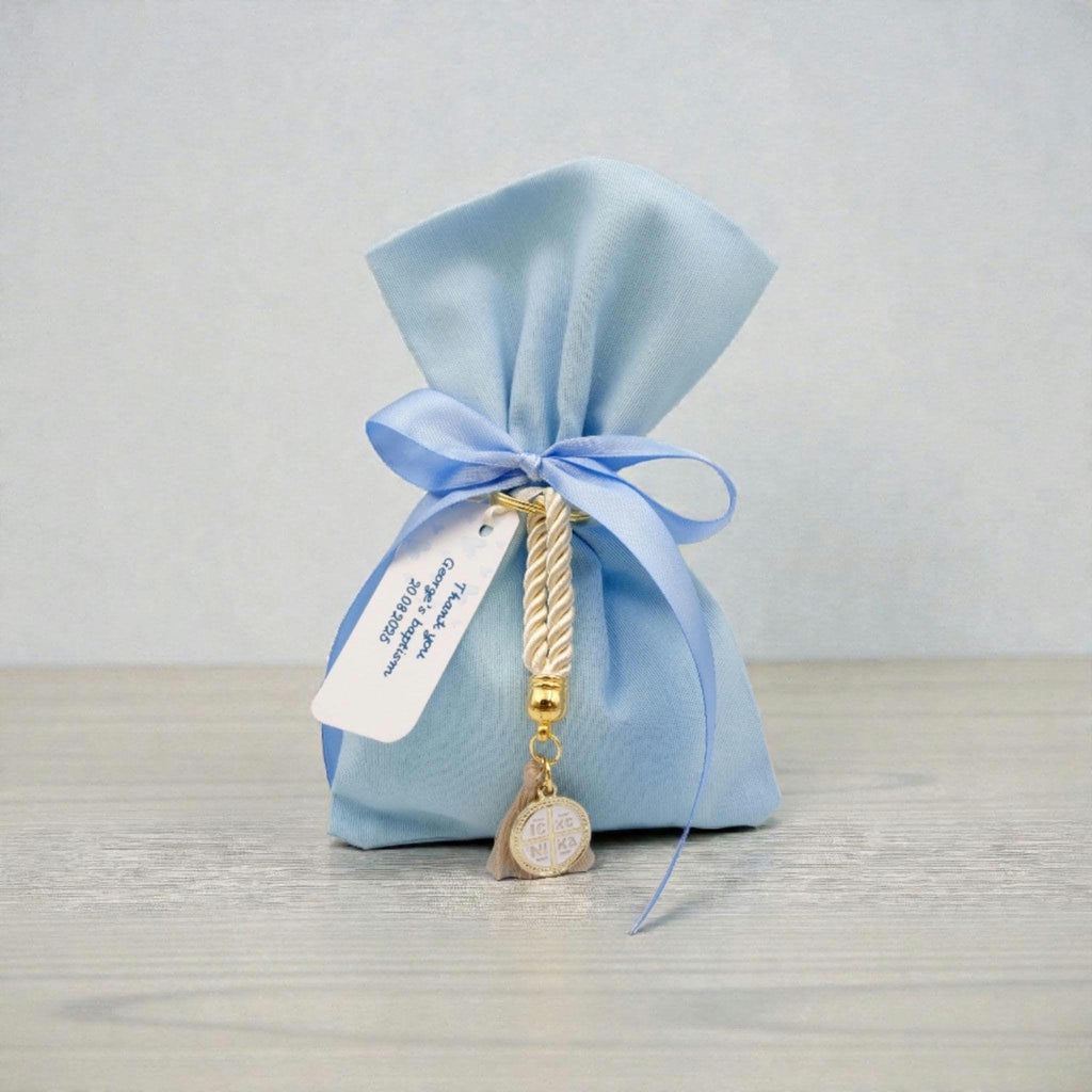 Greek Baptism Bomboniera, Greek Orthodox  favours, first communion, Baby shower party, 5 sugared almonds Set 10pcs