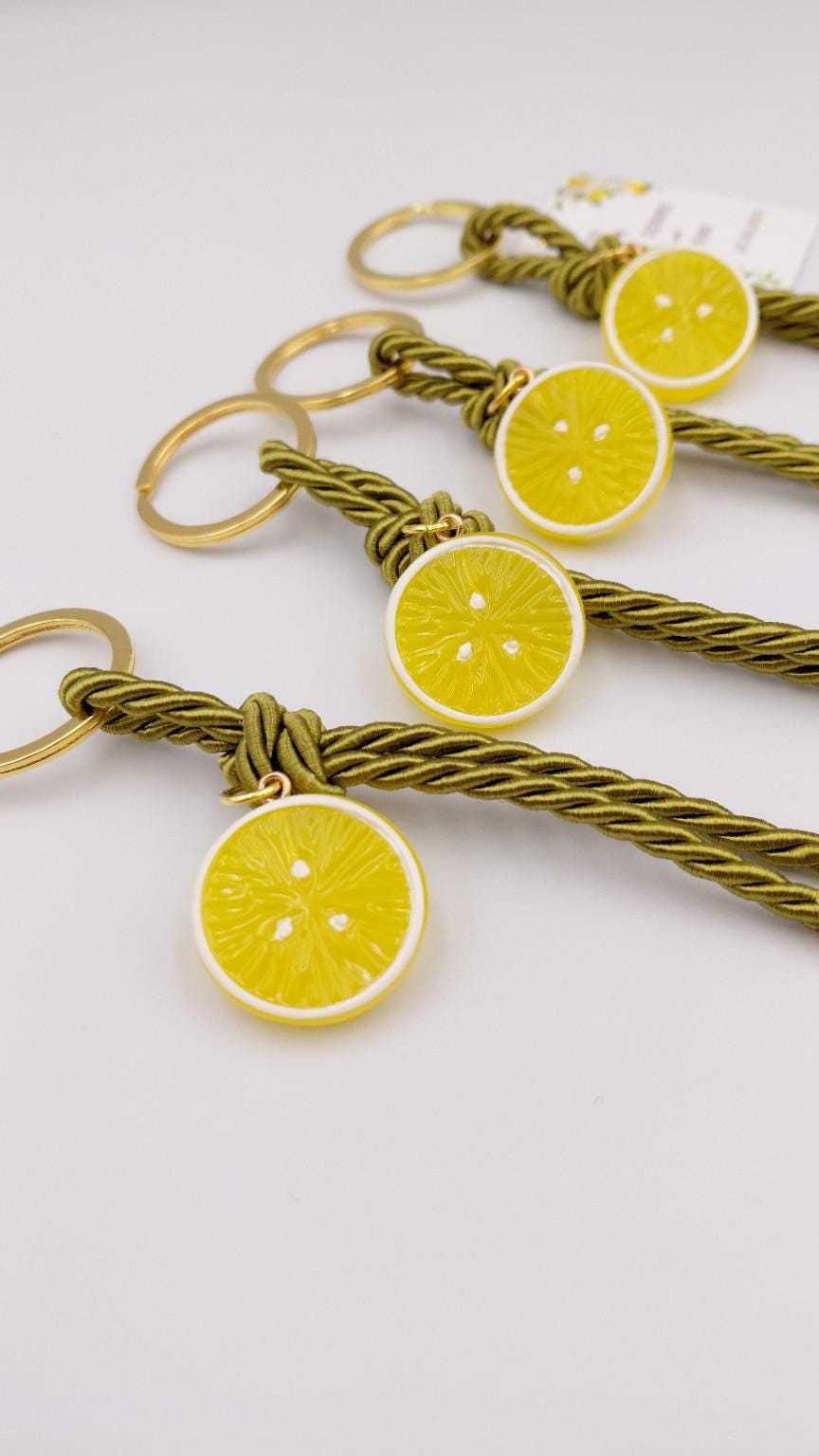 Lemon Keychain favor | lemon themed Wedding Party Favor, Greek Baptism martyrika, Baby Shower, bridal shower, Custom tag Set of 10.