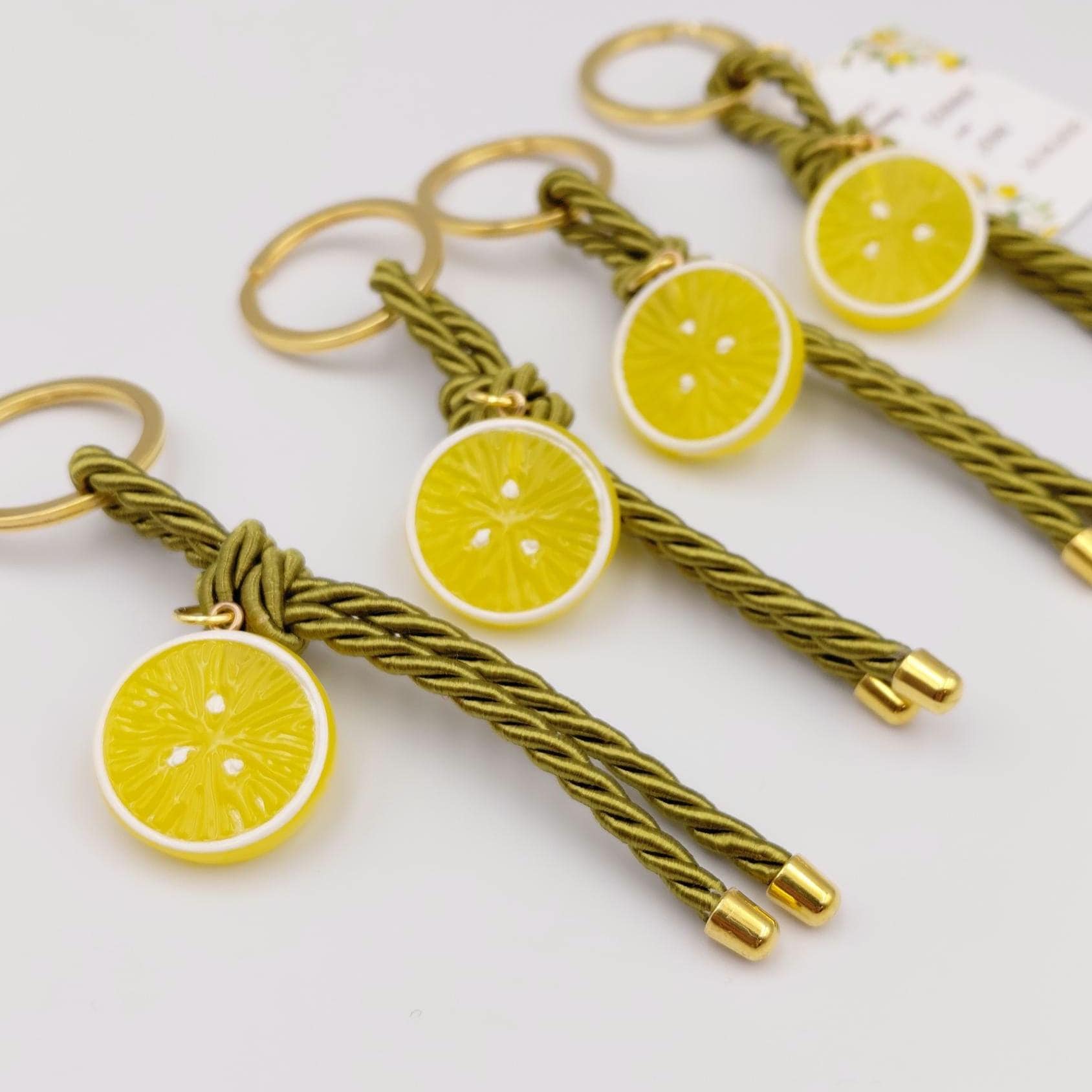 Lemon Keychain favor | lemon themed Wedding Party Favor, Greek Baptism martyrika, Baby Shower, bridal shower, Custom tag Set of 10.