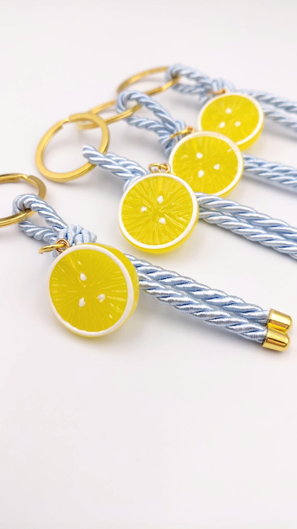 Lemon Baptism Favors, Martyrika Keychain, Greek Orthodox, Baby Shower party, First communion giveaway, Lemon Custom tag Set of 10.